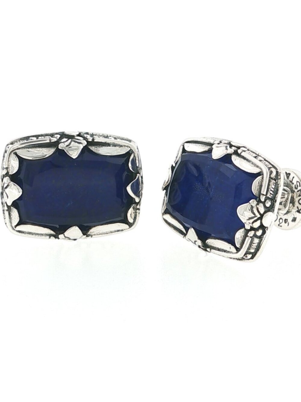KONSTANTINO 925 Sterling Silver Hephaestus Lapis Cufflinks